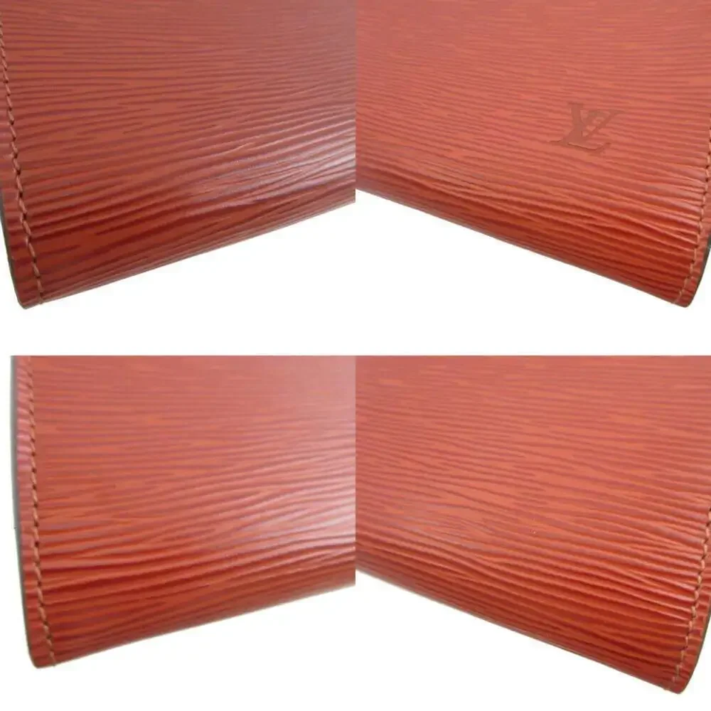 LOUIS VUITTON Brown Leather Pochette Pouch - Picture 6 of 7